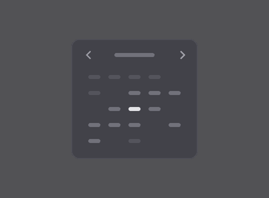 Calendar & Date picker components dark