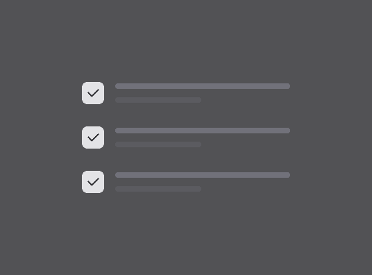 Checkbox components dark