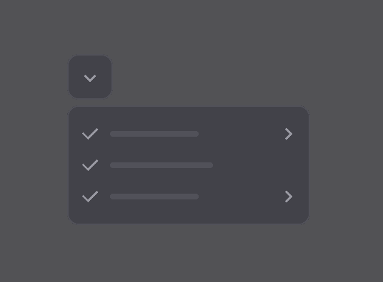 Dropdown components dark